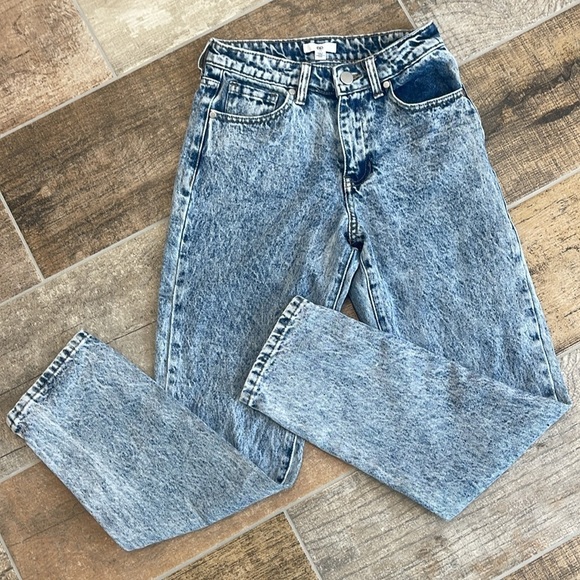 BP. Womens Acid Wash High Rise Straight Leg Jeans Size 24 - Picture 1 of 10